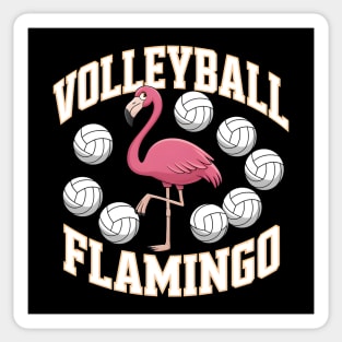 Volleyball Flamingo Funny Sports Sticker
